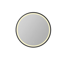 Spejl LED Hasle sort Ø80 cm